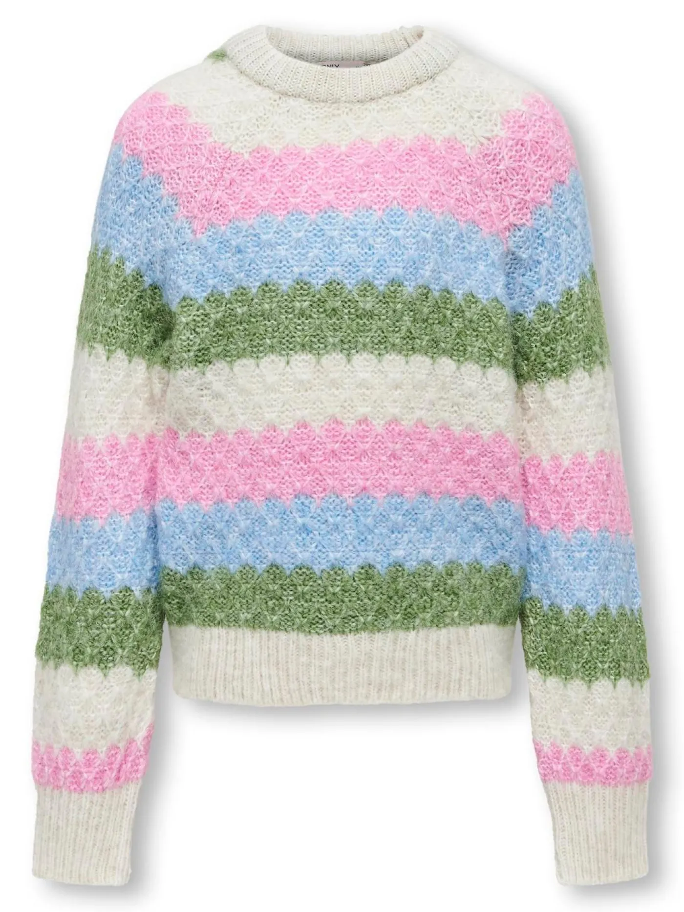 KOGCHOLE L/S O-NECK STRIPE KNT