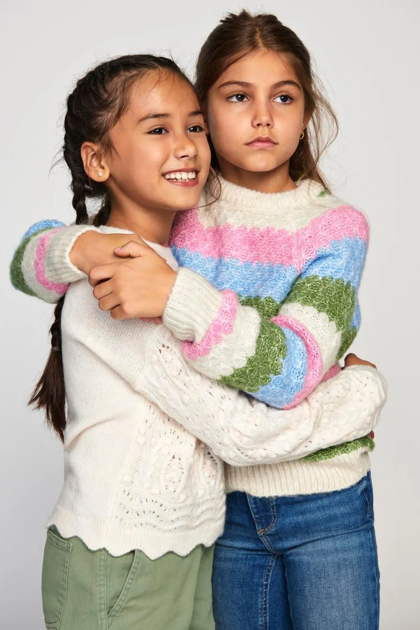 KOGCHOLE L/S O-NECK STRIPE KNT