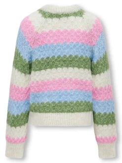 KOGCHOLE L/S O-NECK STRIPE KNT