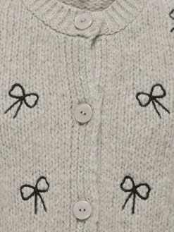 KOGCODY L/S O-NECK BOW CARDIGAN KNT