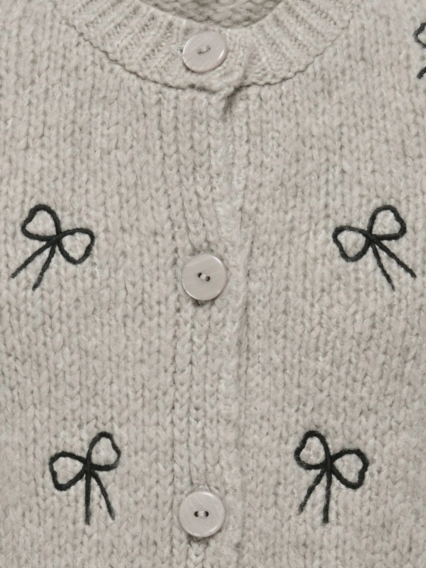 KOGCODY L/S O-NECK BOW CARDIGAN KNT