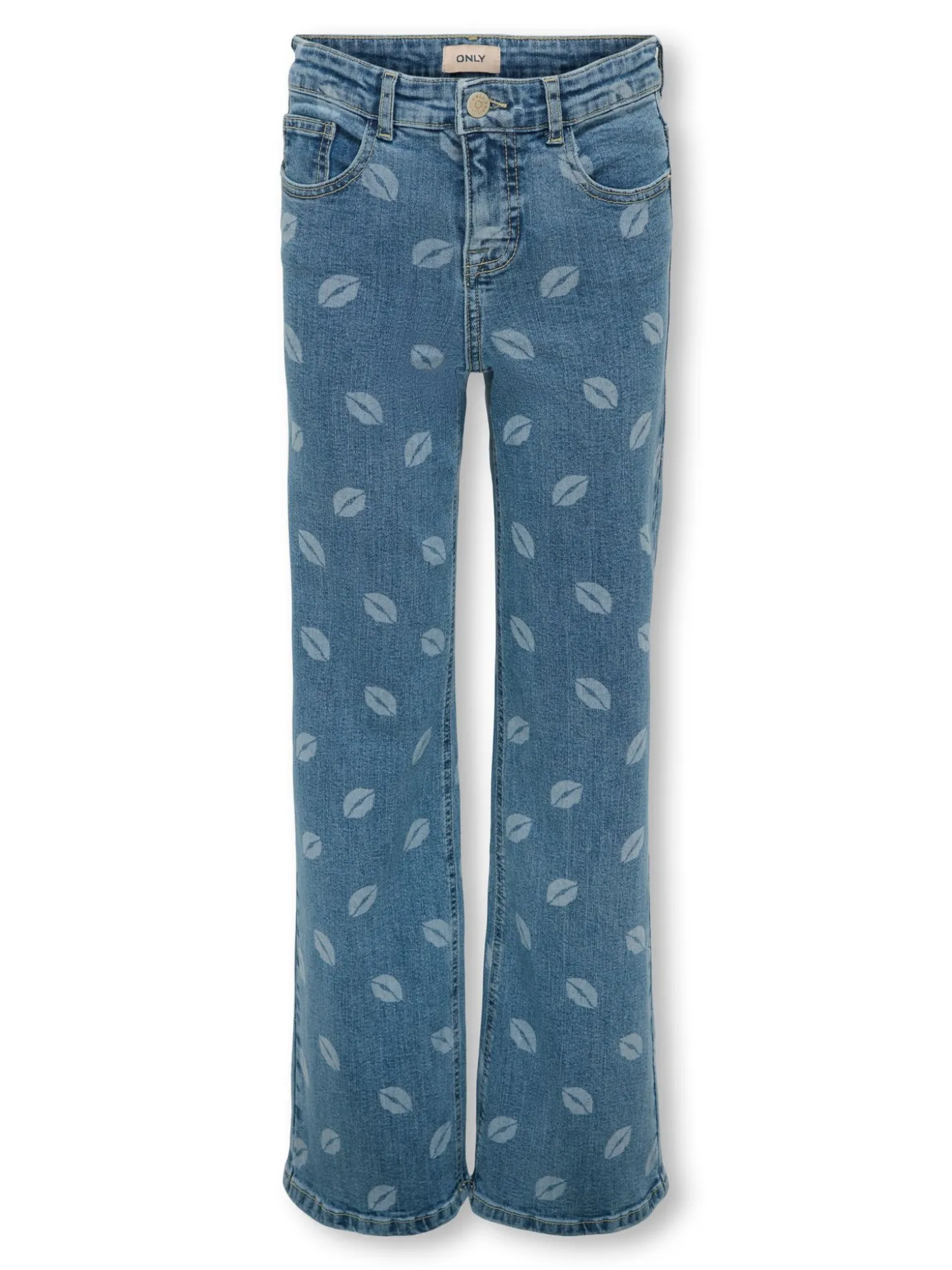 KOGJUICY WIDE LEG LIP PRINT DNM