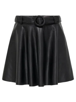 KOGKALIA FAUX LEATHER SKIRT OTW - Black