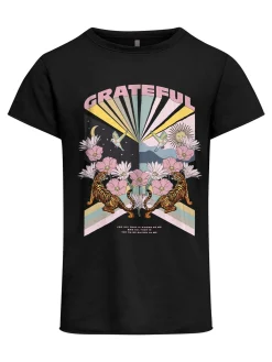 KOGLUCY FIT S/S PLANET TOP BOX JRS - Black/GRATEFU