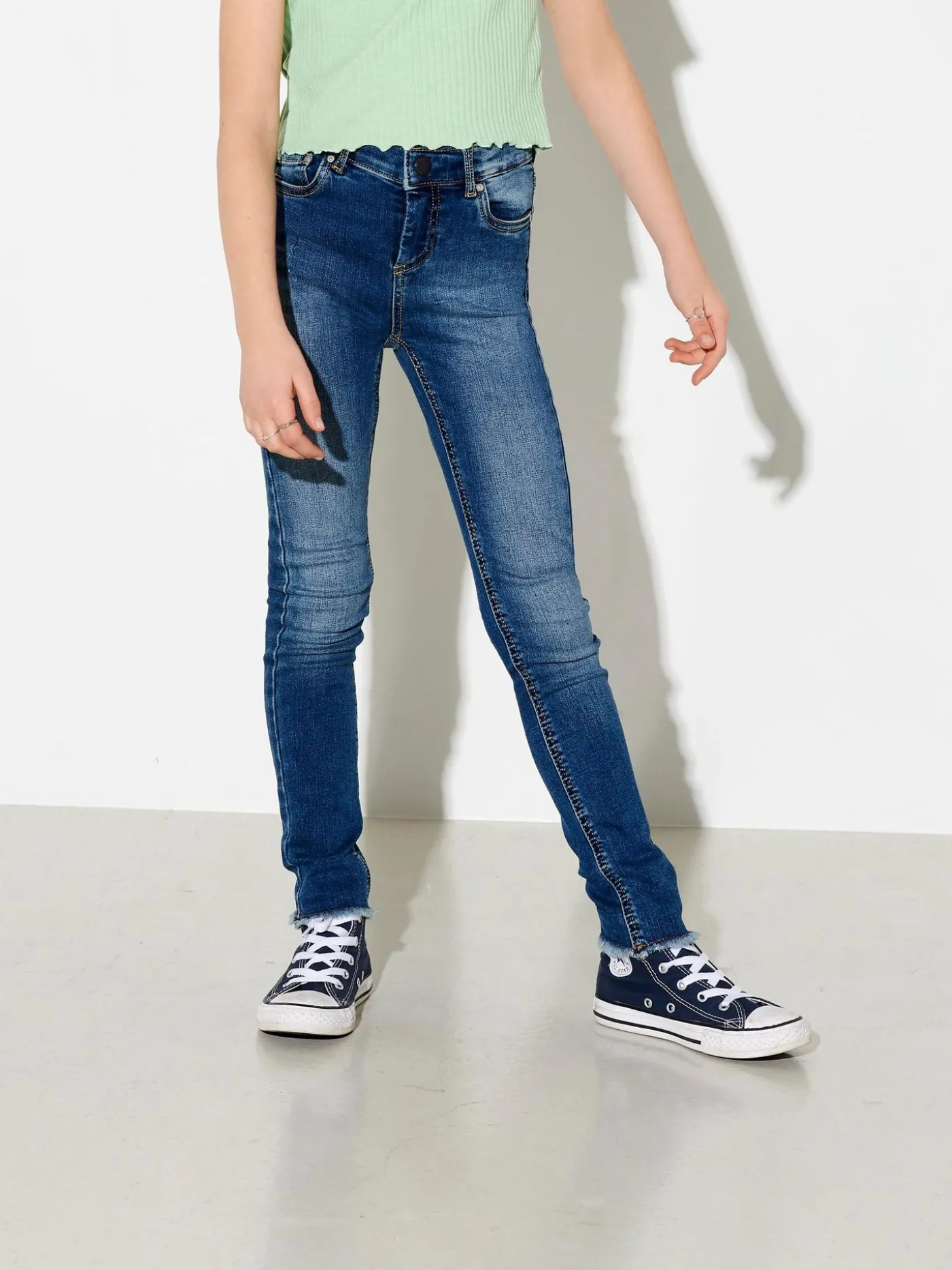 KONBLUSH SKINNY RAW JEANS 1303 NOOS - Medium Blue