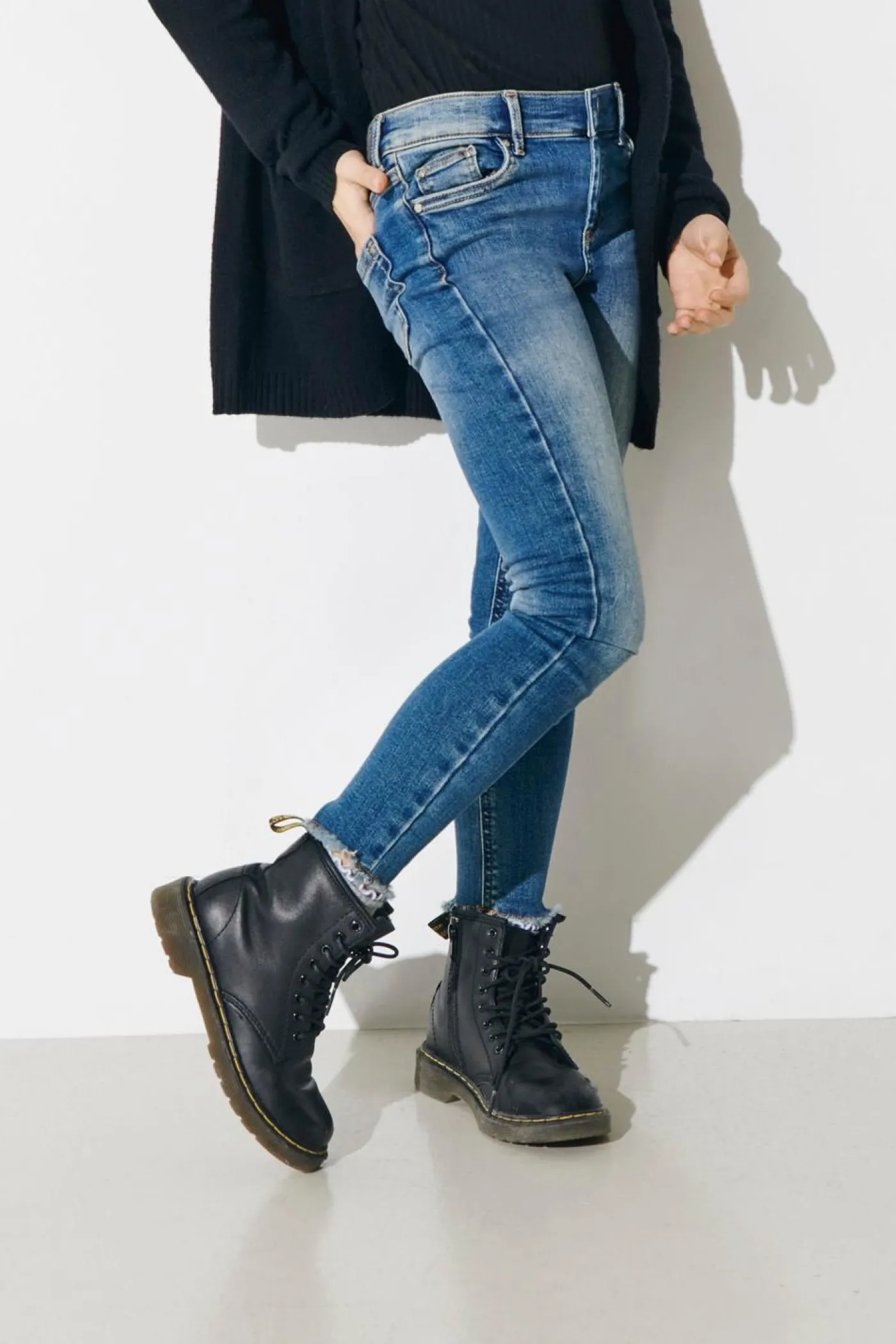 KONBLUSH SKINNY RAW JEANS 1303 NOOS - Medium Blue