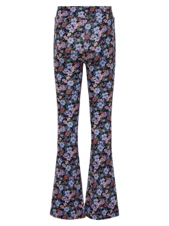 KONPAIGE FLARED PANT AOP PNT - Black/COSMIC FLOWER