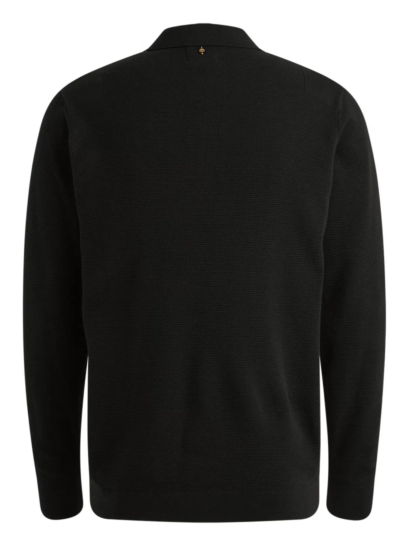 Long sleeve polo structure knit