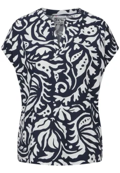 LTD QR Shirtblouse w splitneck