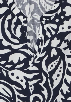 LTD QR Shirtblouse w splitneck