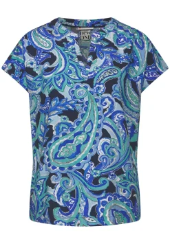 LTD QR Shirtblouse w splitneck