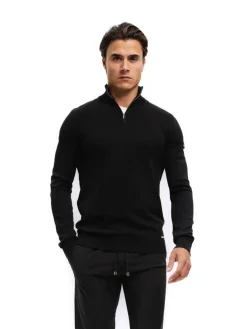 Men Knitted quarter zip