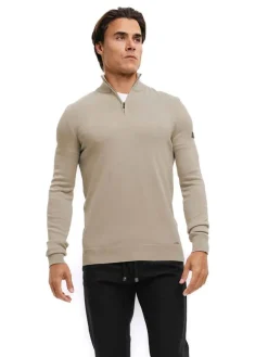 Men Knitted quarter zip