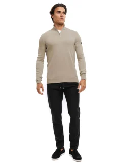 Men Knitted quarter zip