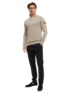 Men Knitted quarter zip
