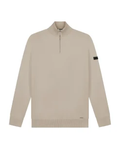 Men Knitted quarter zip