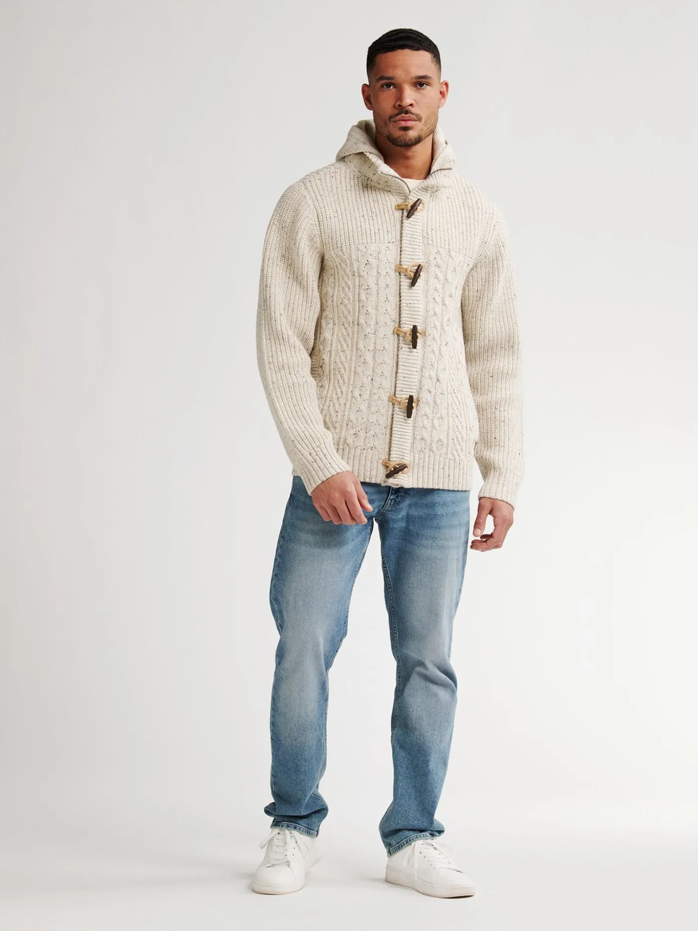 Men Knitwear Hooded Cardigan