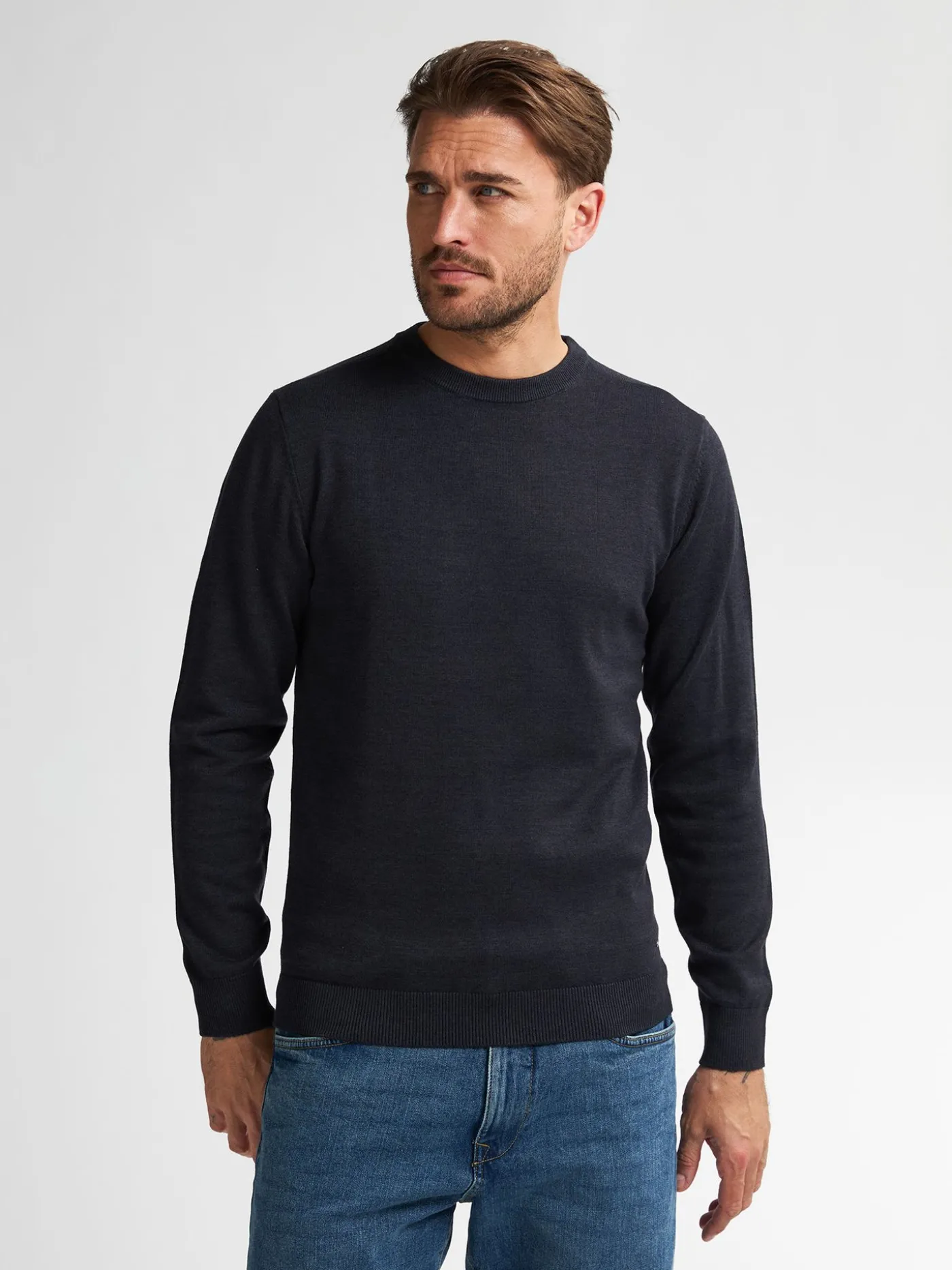 Men Knitwear Round Neck Basic