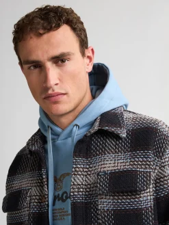 Men Shirt Long Sleeve Check