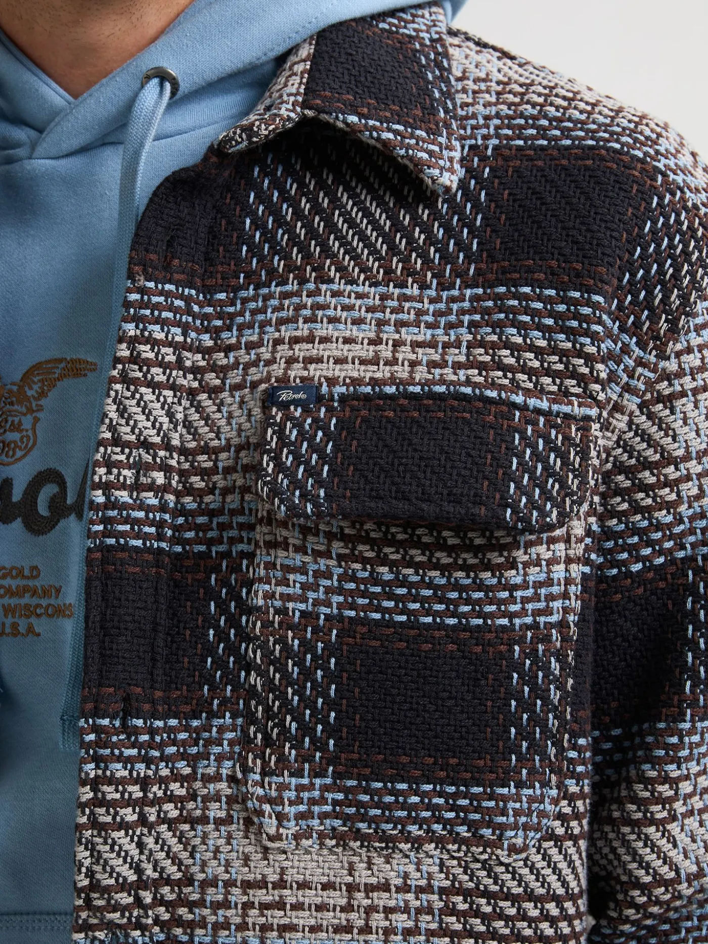 Men Shirt Long Sleeve Check