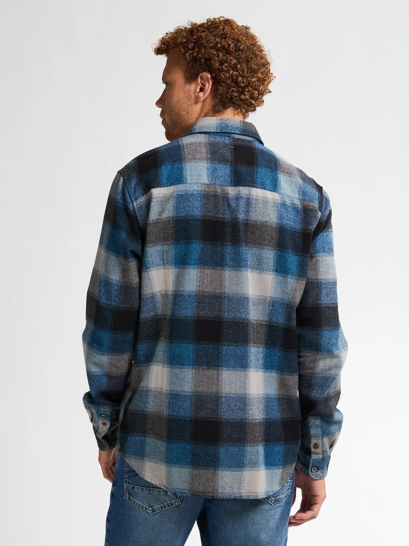 Men Shirt Long Sleeve Check