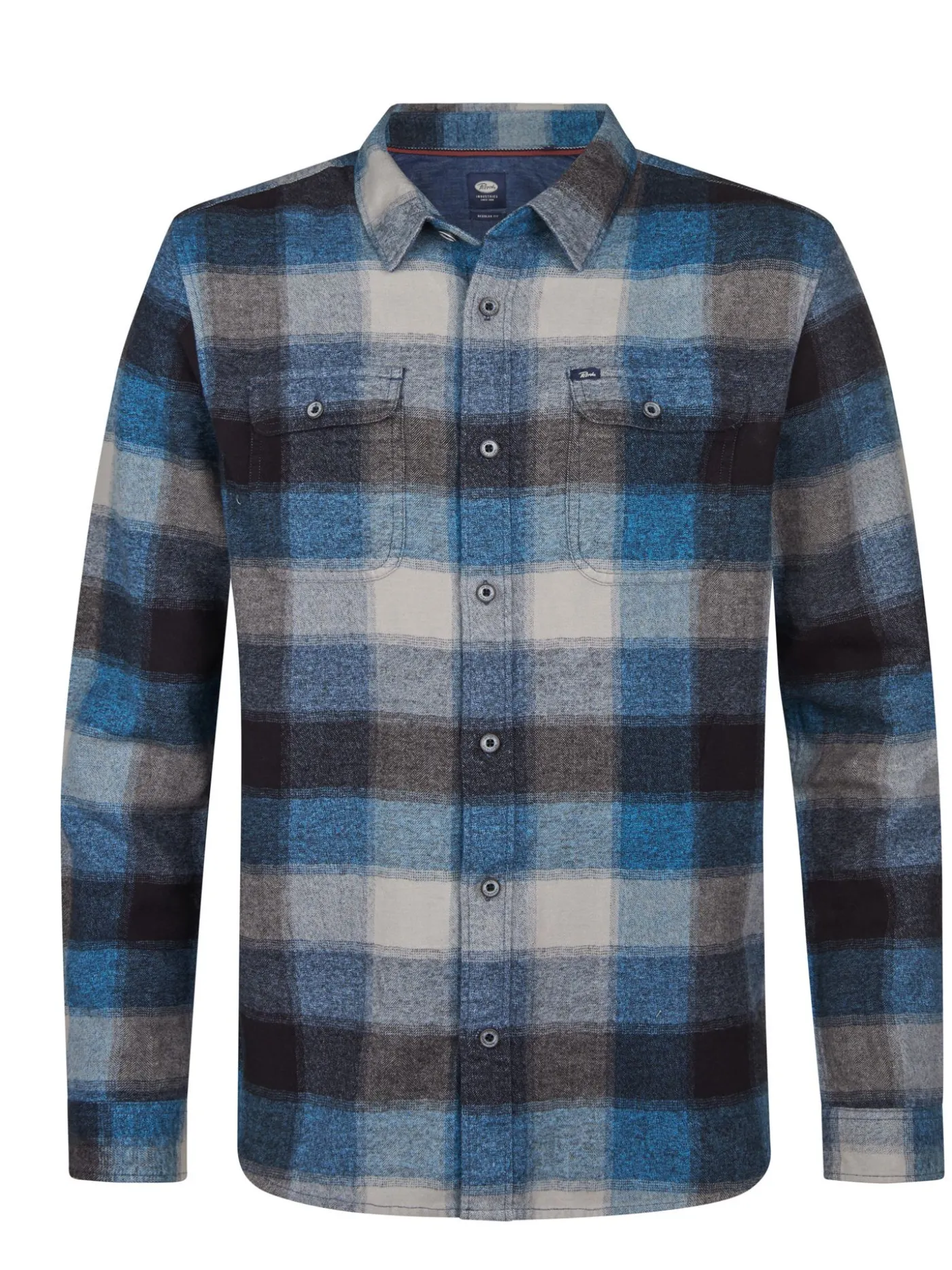 Men Shirt Long Sleeve Check