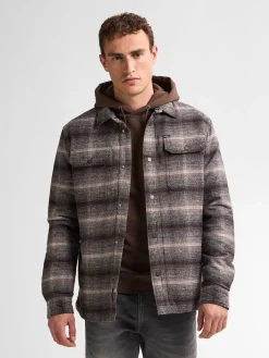 Men Shirt Long Sleeve Check