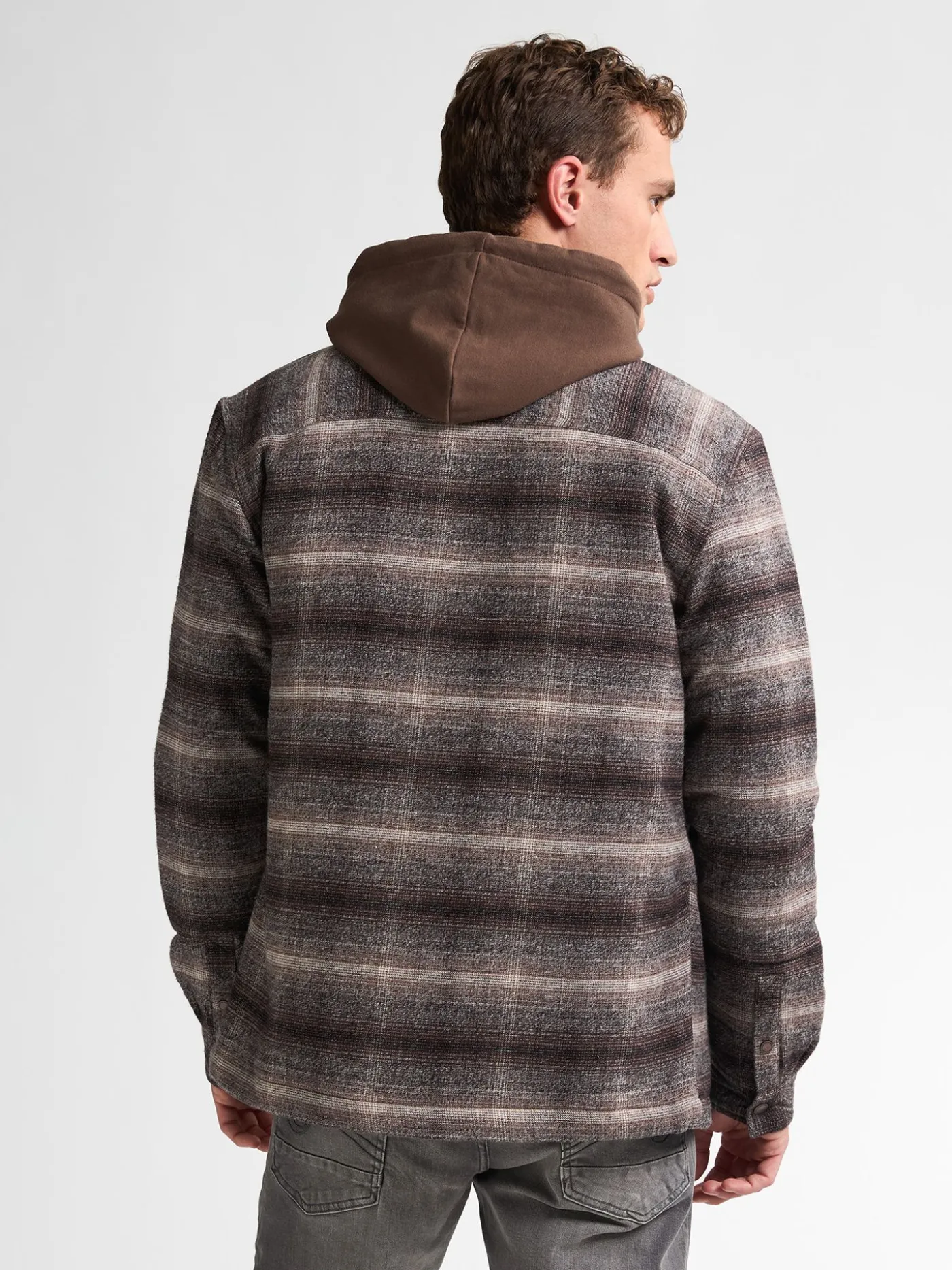 Men Shirt Long Sleeve Check