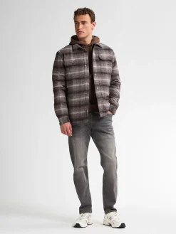 Men Shirt Long Sleeve Check