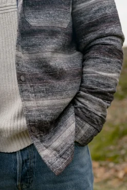 Men Shirt Long Sleeve Check