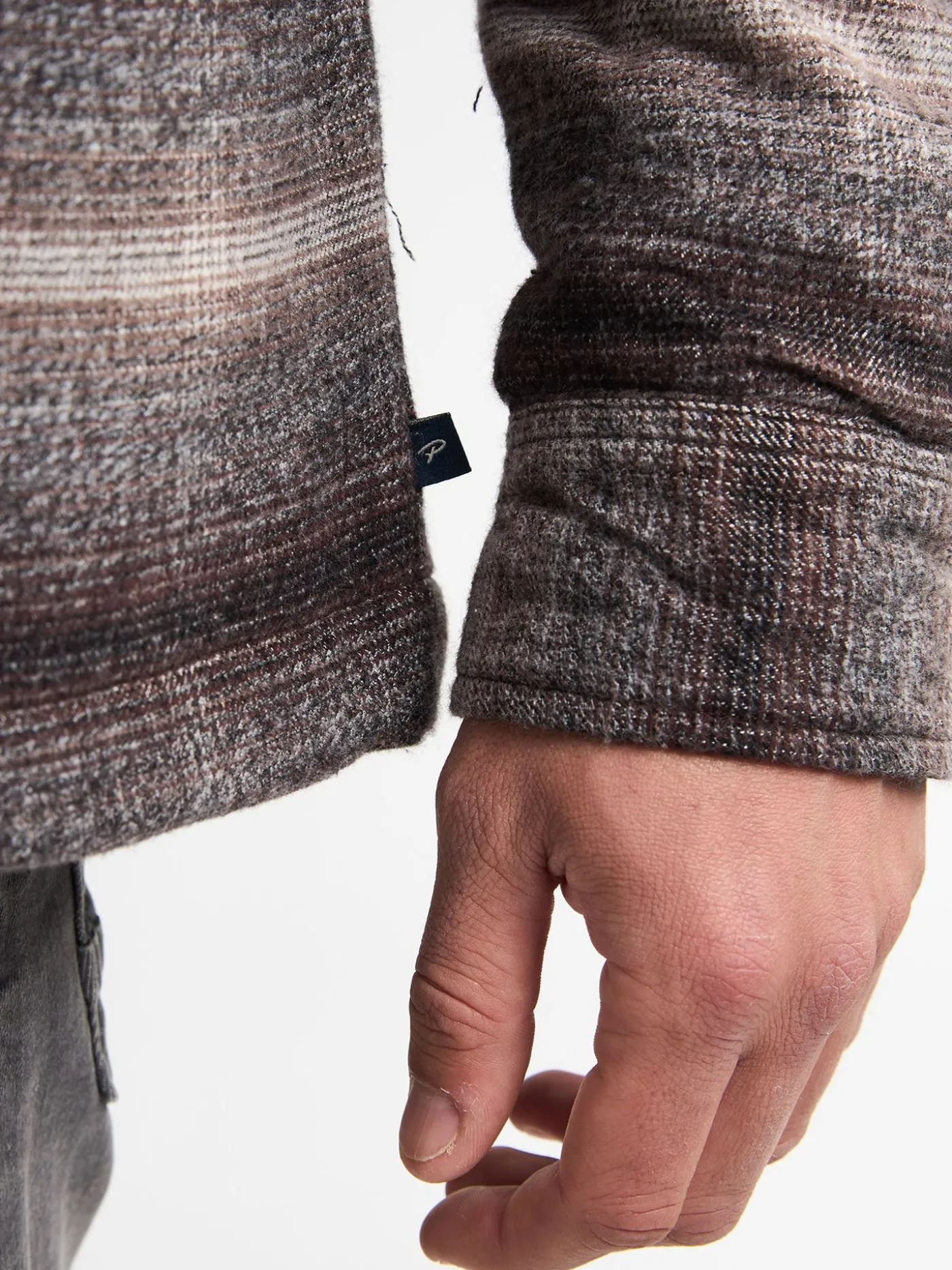 Men Shirt Long Sleeve Check