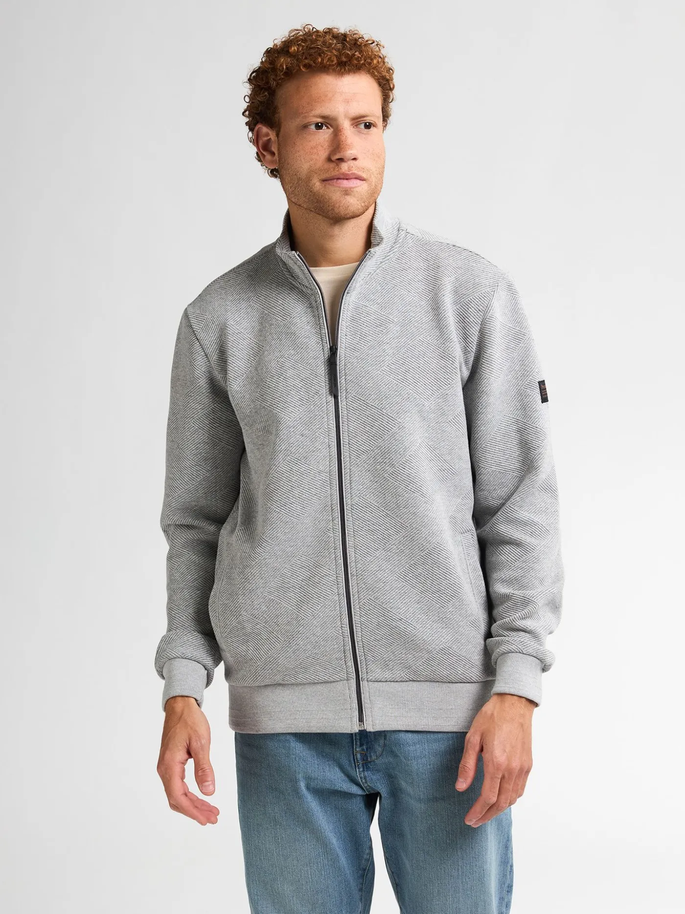 Men Sweater Collar Zip