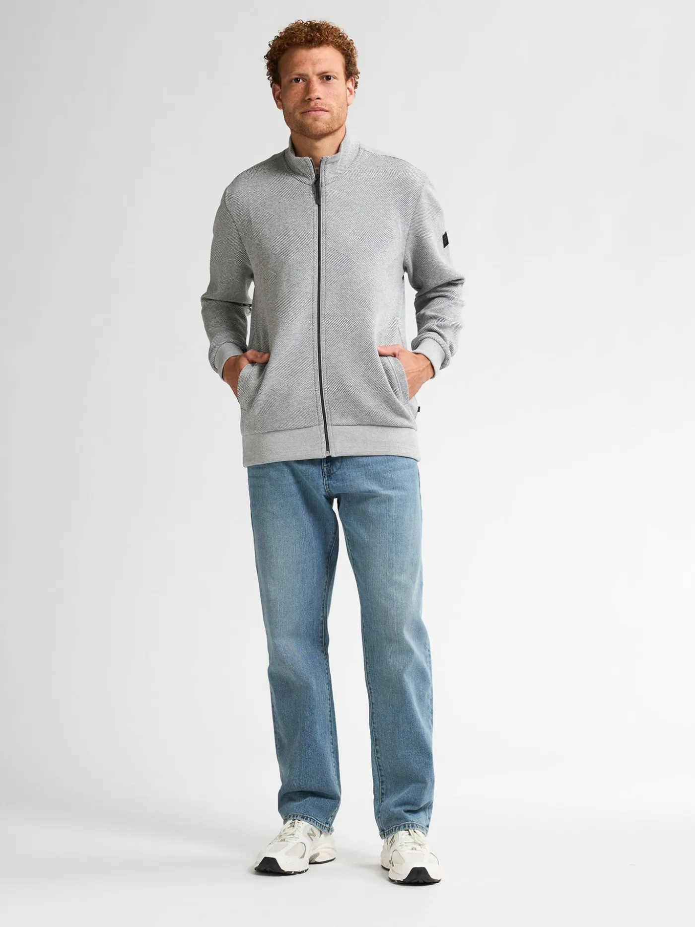 Men Sweater Collar Zip