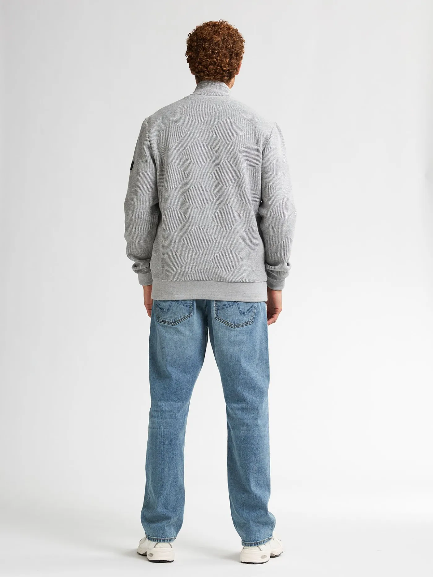 Men Sweater Collar Zip