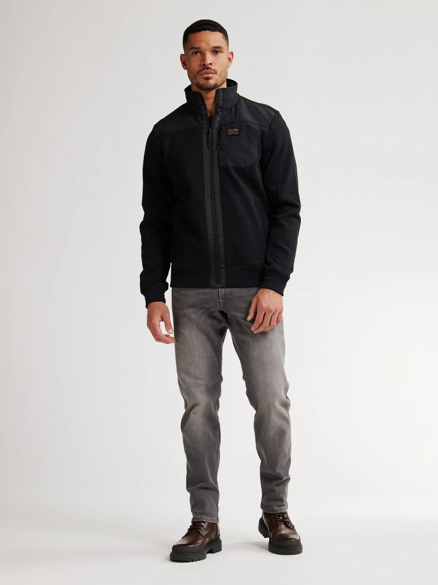 Men Sweater Collar Zip