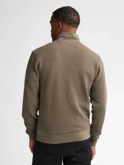 Men Sweater Collar Zip