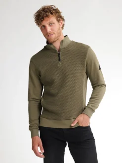 Men Sweater Collar Zip