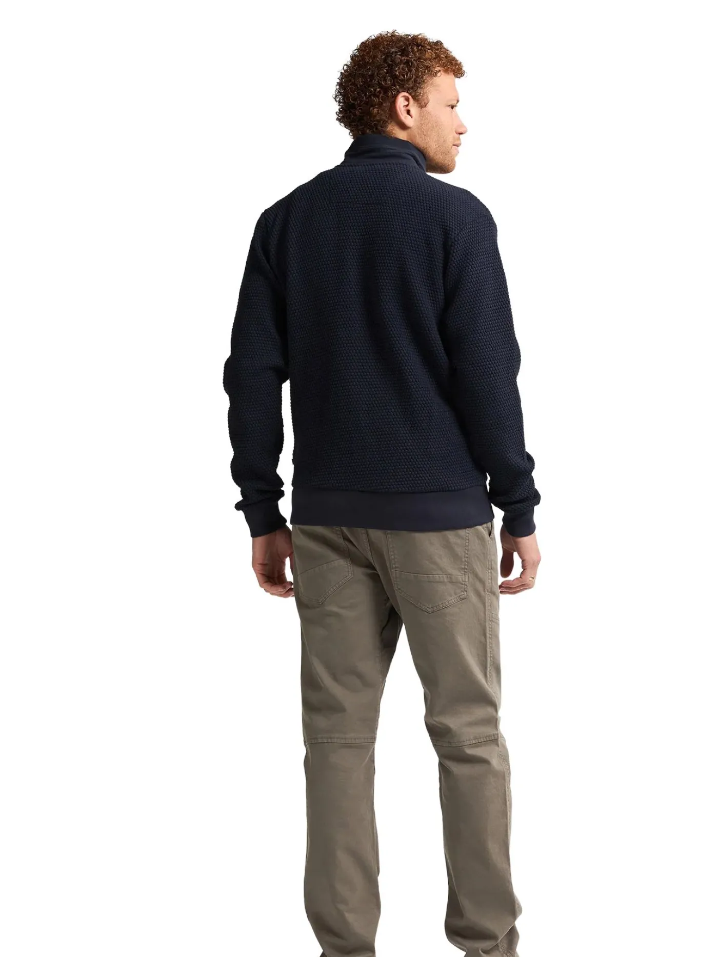 Men Sweater Collar Zip