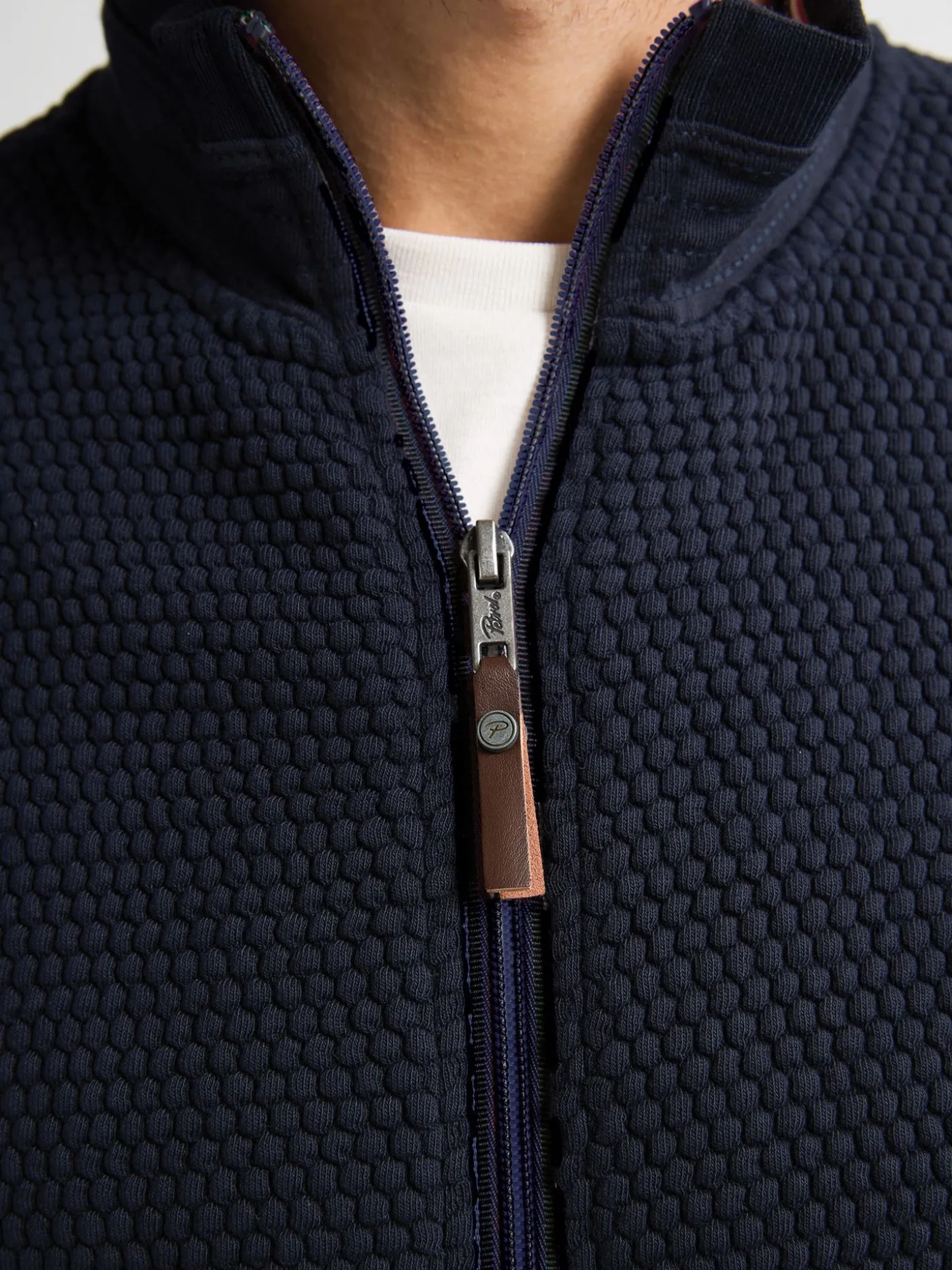 Men Sweater Collar Zip