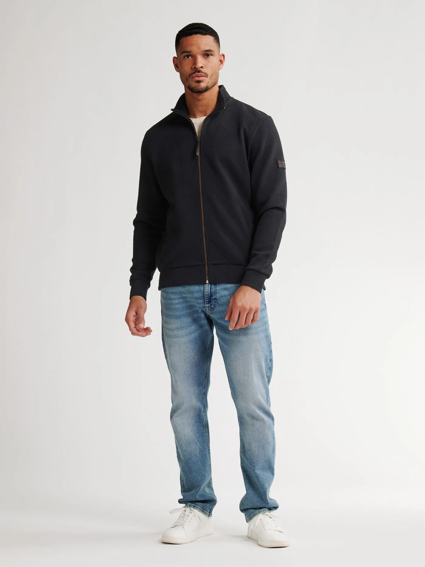 Men Sweater Collar Zip