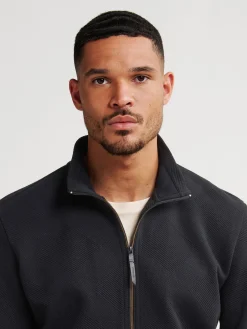 Men Sweater Collar Zip