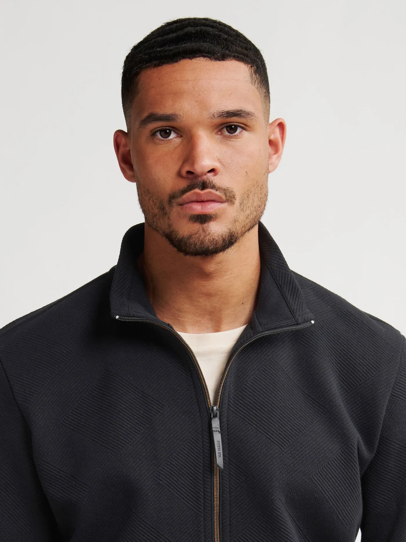 Men Sweater Collar Zip