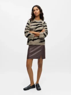 OBJDIANA LS RE O-NECK KNIT NOOS