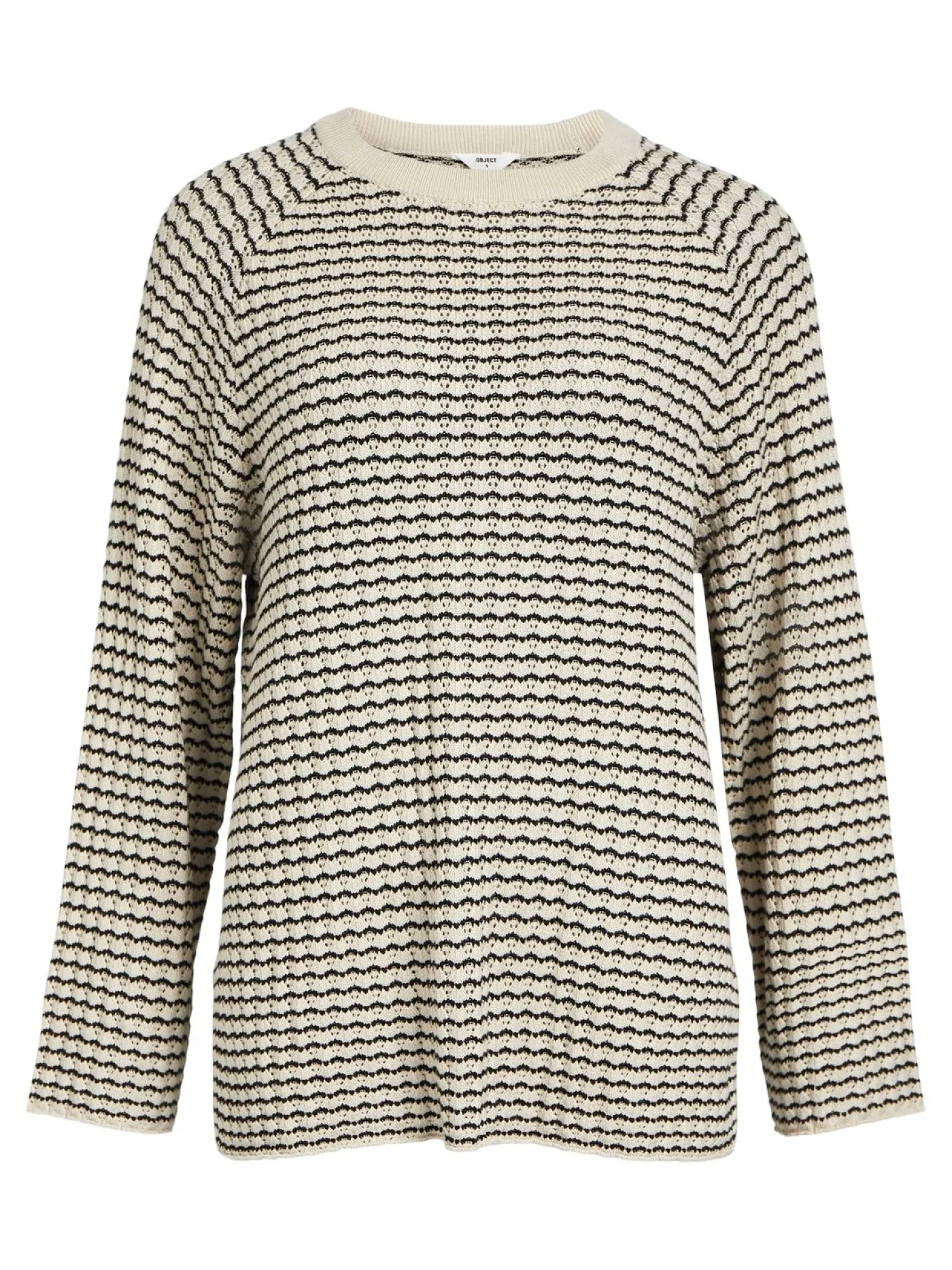 OBJESTER L/S KNIT PATTERN TOP NOOS