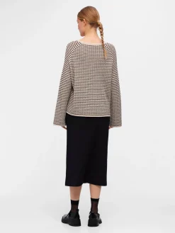 OBJESTER L/S KNIT PATTERN TOP NOOS