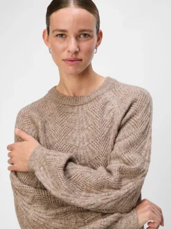 OBJFLORA RE L/S KNIT PULLOVER NOOS