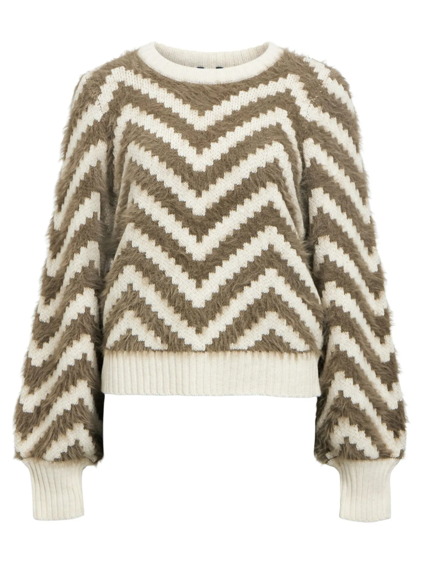 OBJHOLLOW L/S RE KNIT PULLOVER NOOS