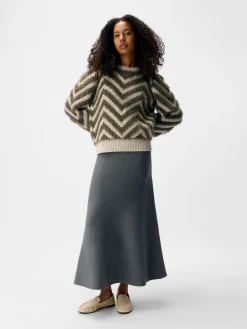 OBJHOLLOW L/S RE KNIT PULLOVER NOOS