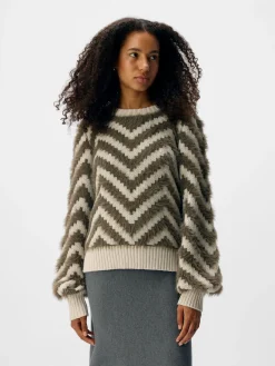 OBJHOLLOW L/S RE KNIT PULLOVER NOOS