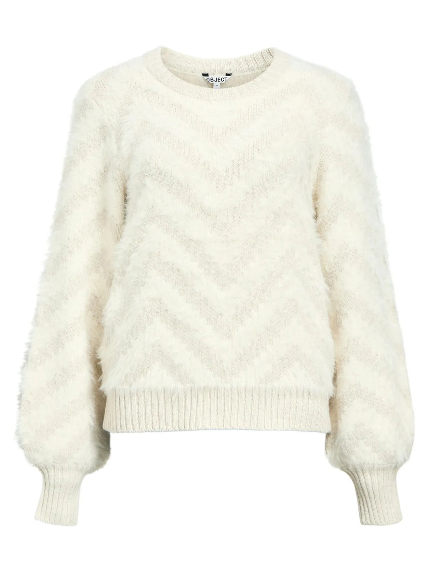 OBJHOLLOW L/S RE KNIT PULLOVER NOOS